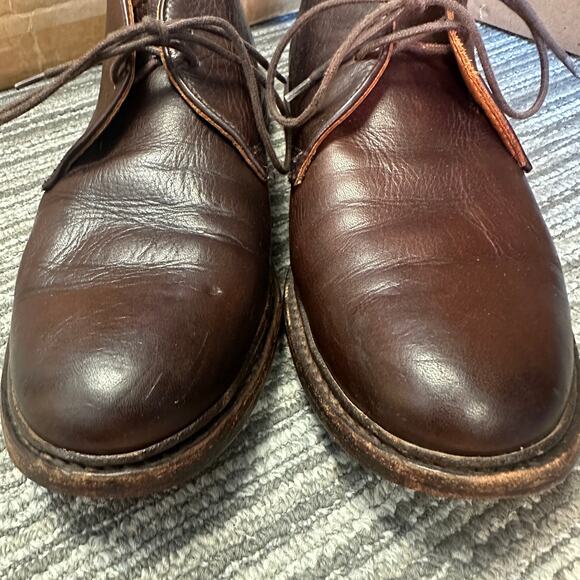 Frye Chestnut Brown Leather Chukka Boots Men’s 7D Career Preppy Office Heritage - Picture 3 of 10